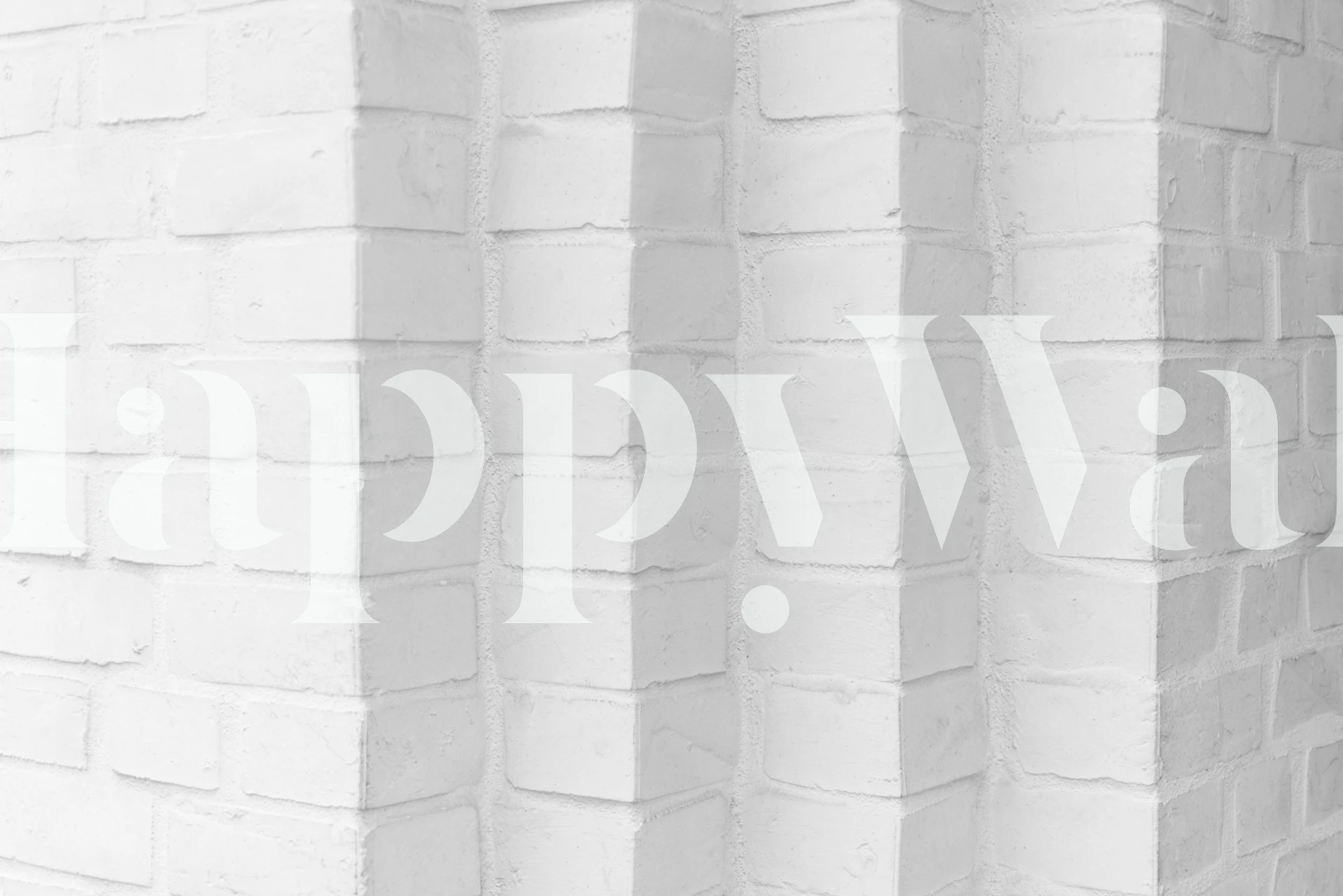 White textured brick wall wallpaper