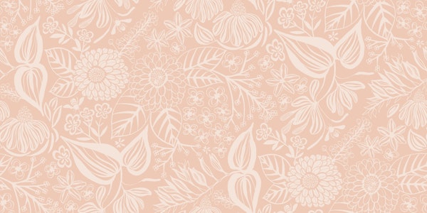 Bee Garden Floral in Sheer Peach