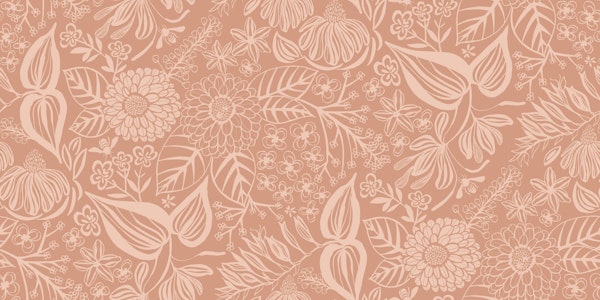 Bee Garden Floral in Soft Coral