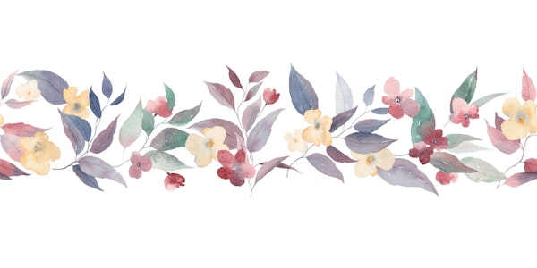 Floral watercolor border