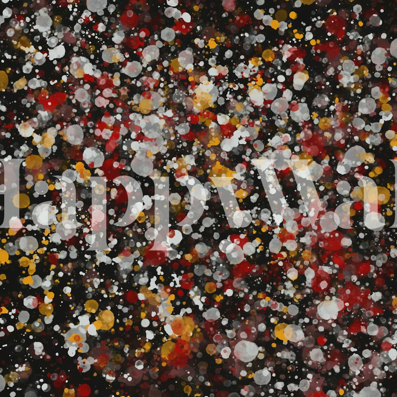 Abstract splashes of multi-colored paint mural