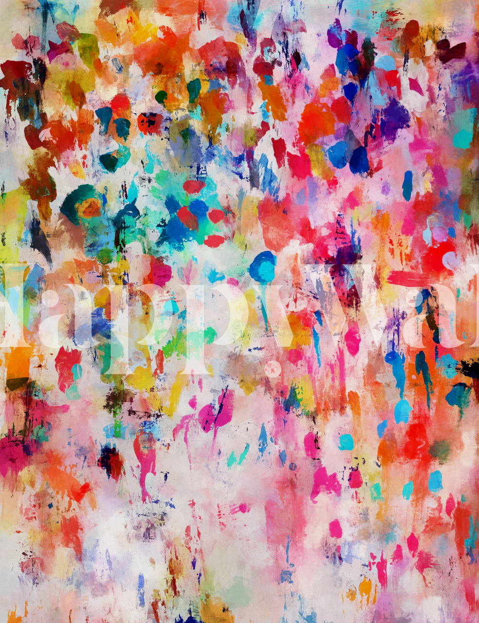 Fleurs colorées multicolores sur fond pastel wallpaper