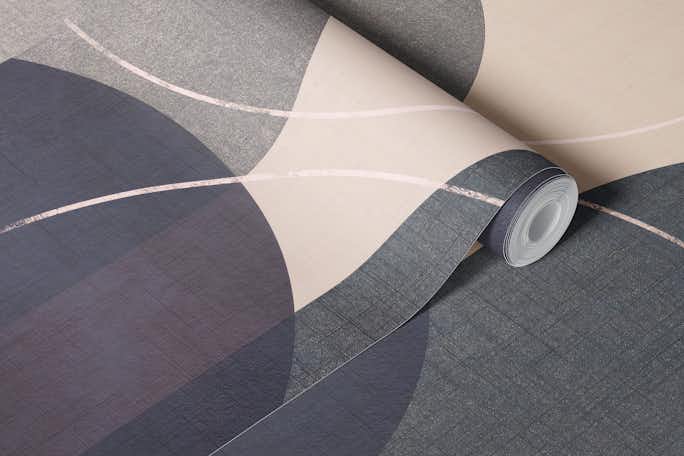 Modern Mid Century Linen 3wallpaper roll