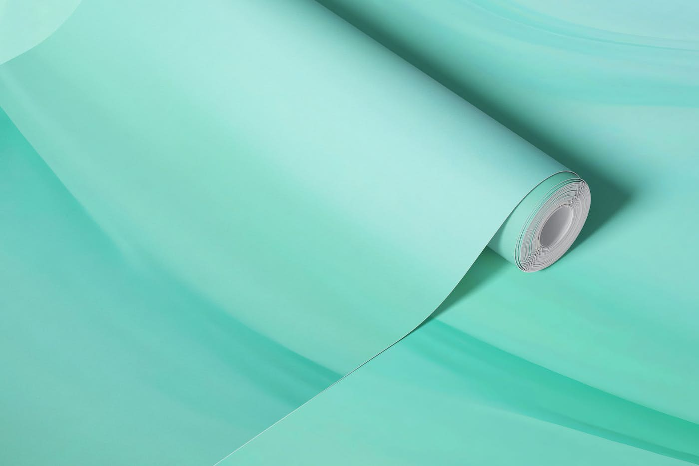 Ethereal Fluid Dreams Mint Turquoise wallpaper roll