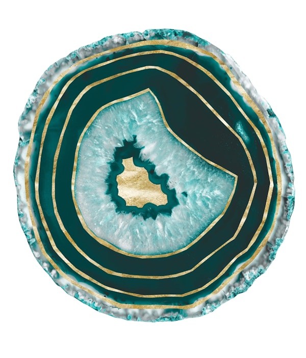 Moon Stone Agate Gold Foil 1