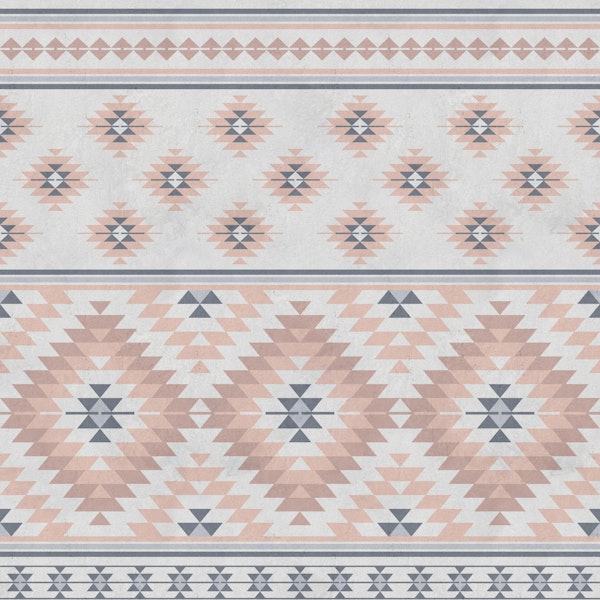 Kilim stripes in blush pink grey