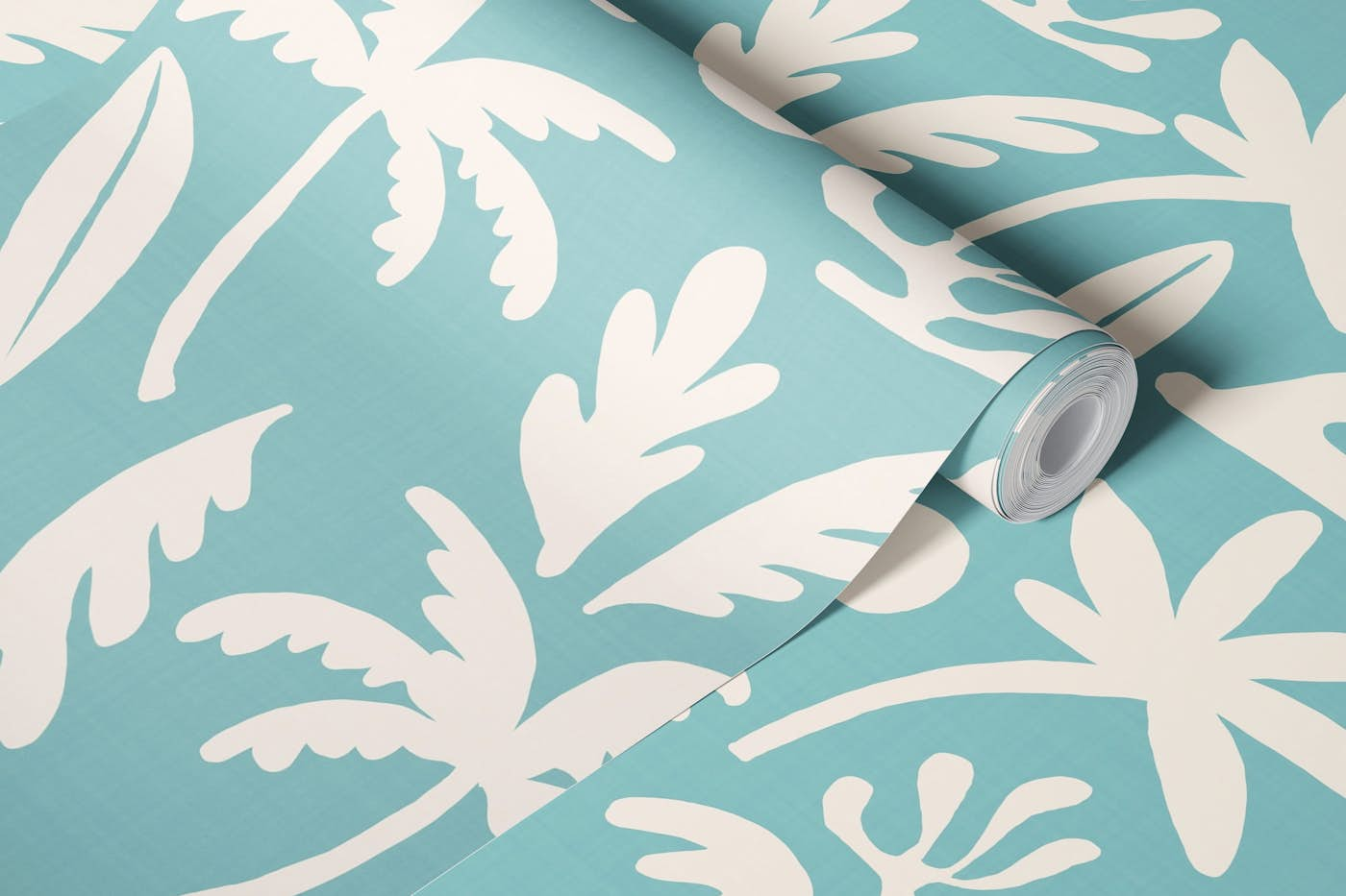 Surf Haven pattern - vintage blue wallpaper roll