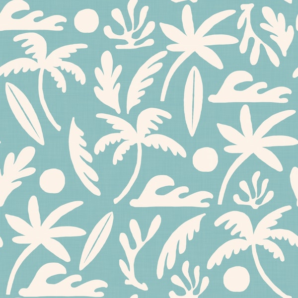 Surf Haven pattern - vintage blue