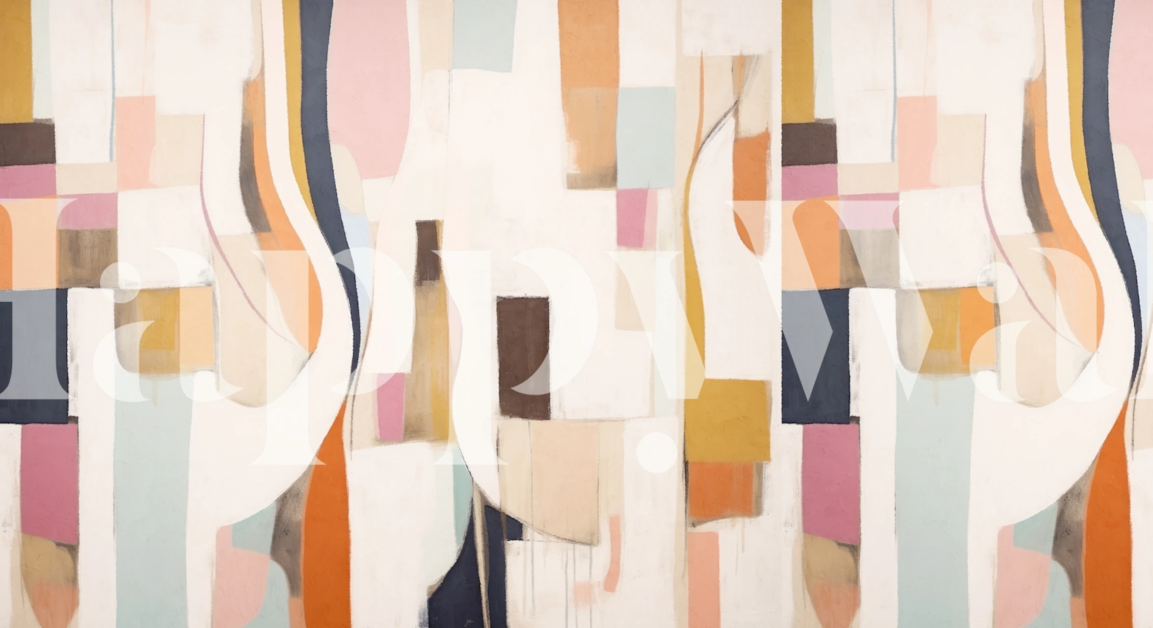 Pastel Abstract Dream tapet i et rom