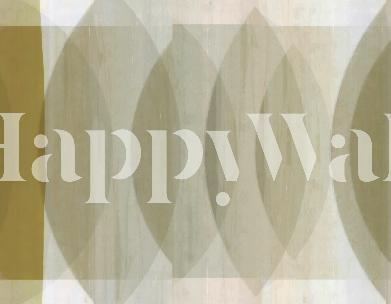 Abstract seventies leaf shapes wall mural with earthy tones