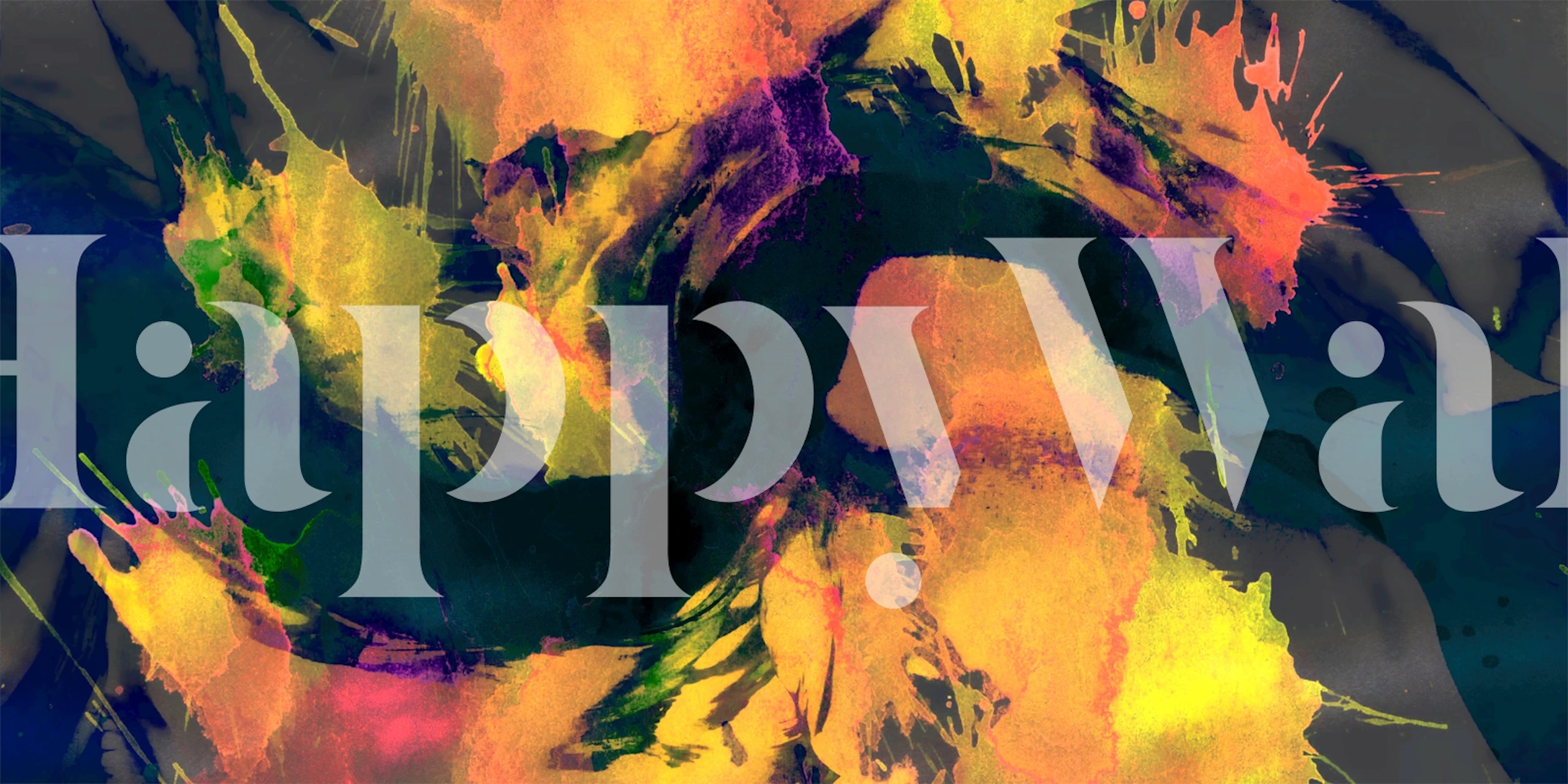 Sunrise River design wallpaper in a room