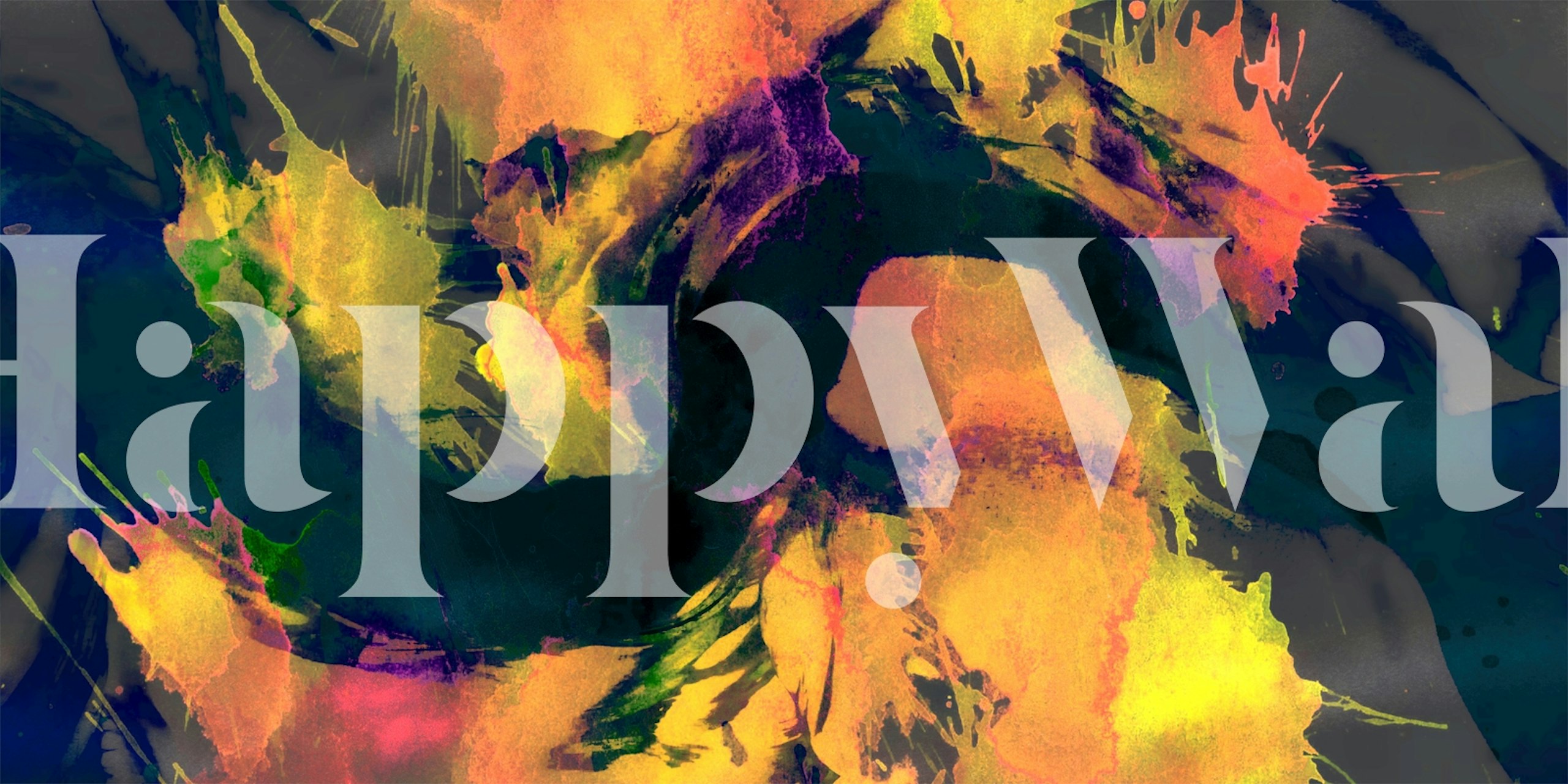 Carta da parati design Sunrise River in una stanza