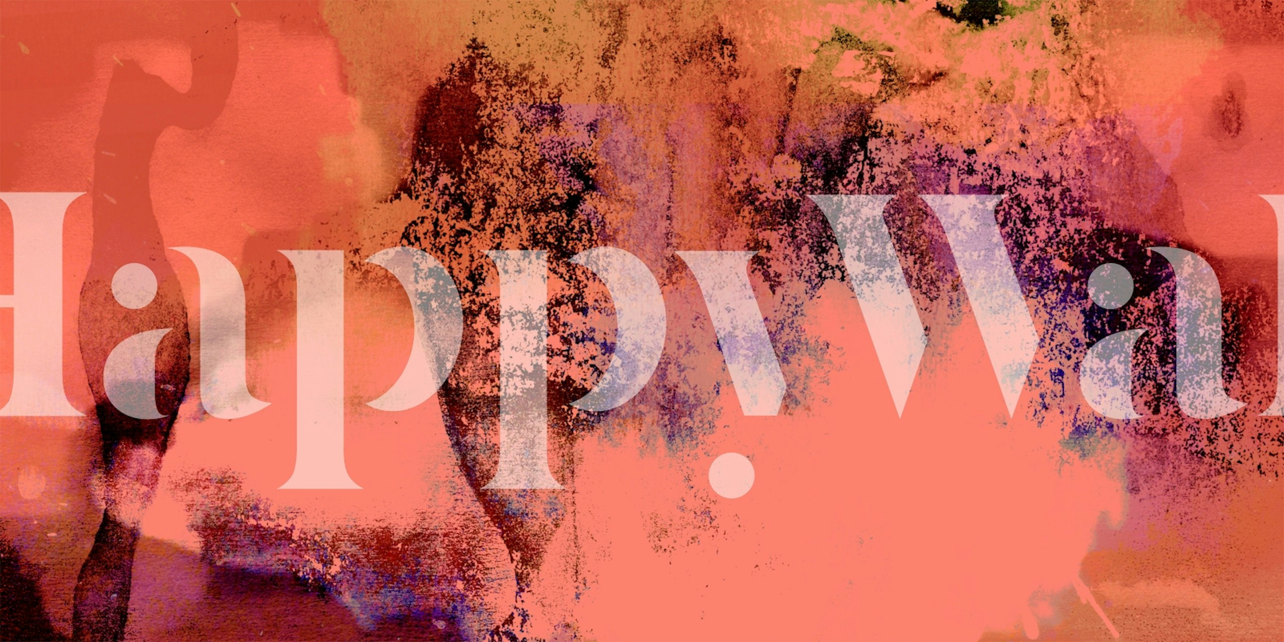 Coral Sunset Dream wallpaper displayed in a room