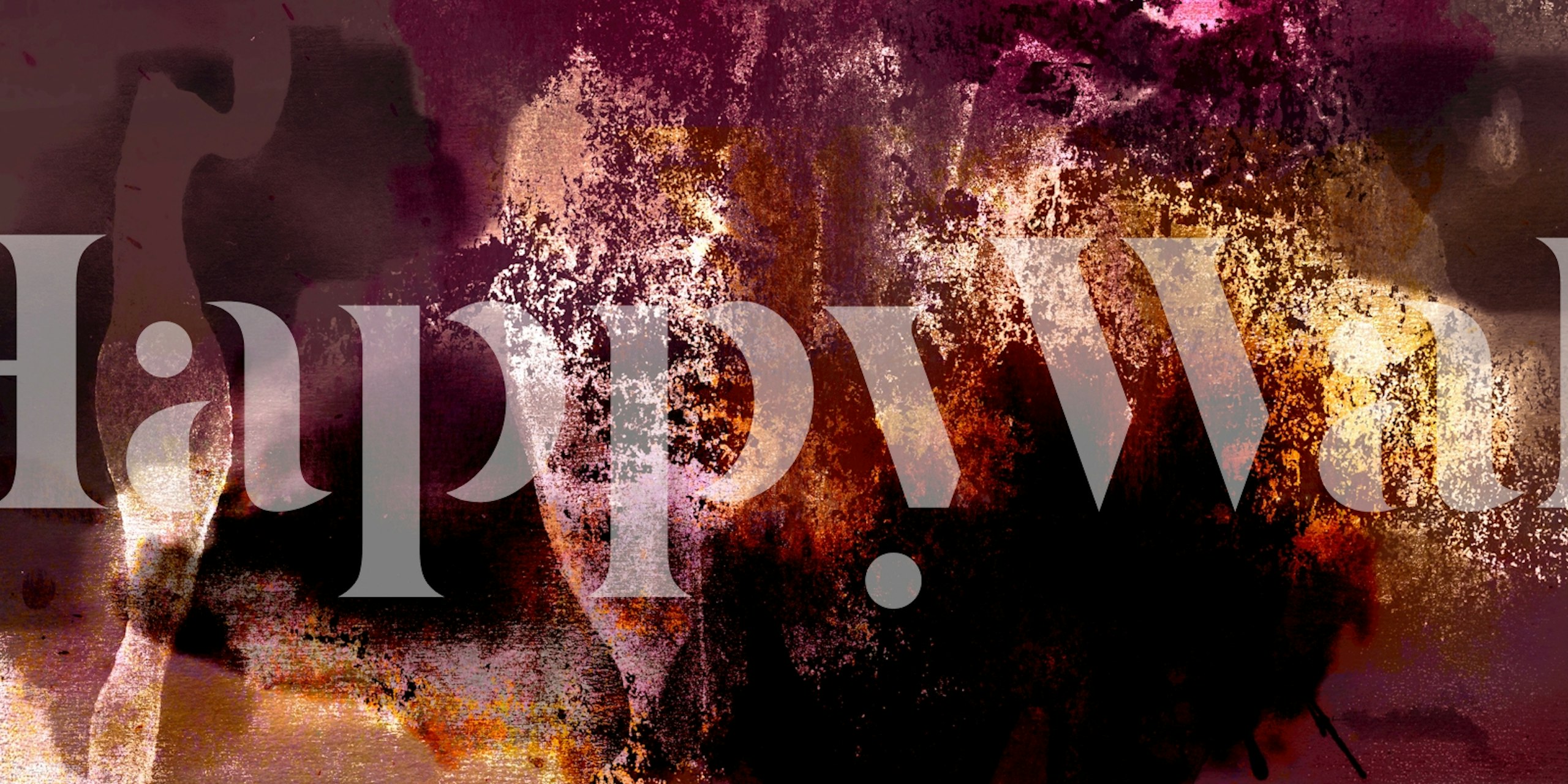 Abstract cosmic design with purple, black, and gold wallpaper