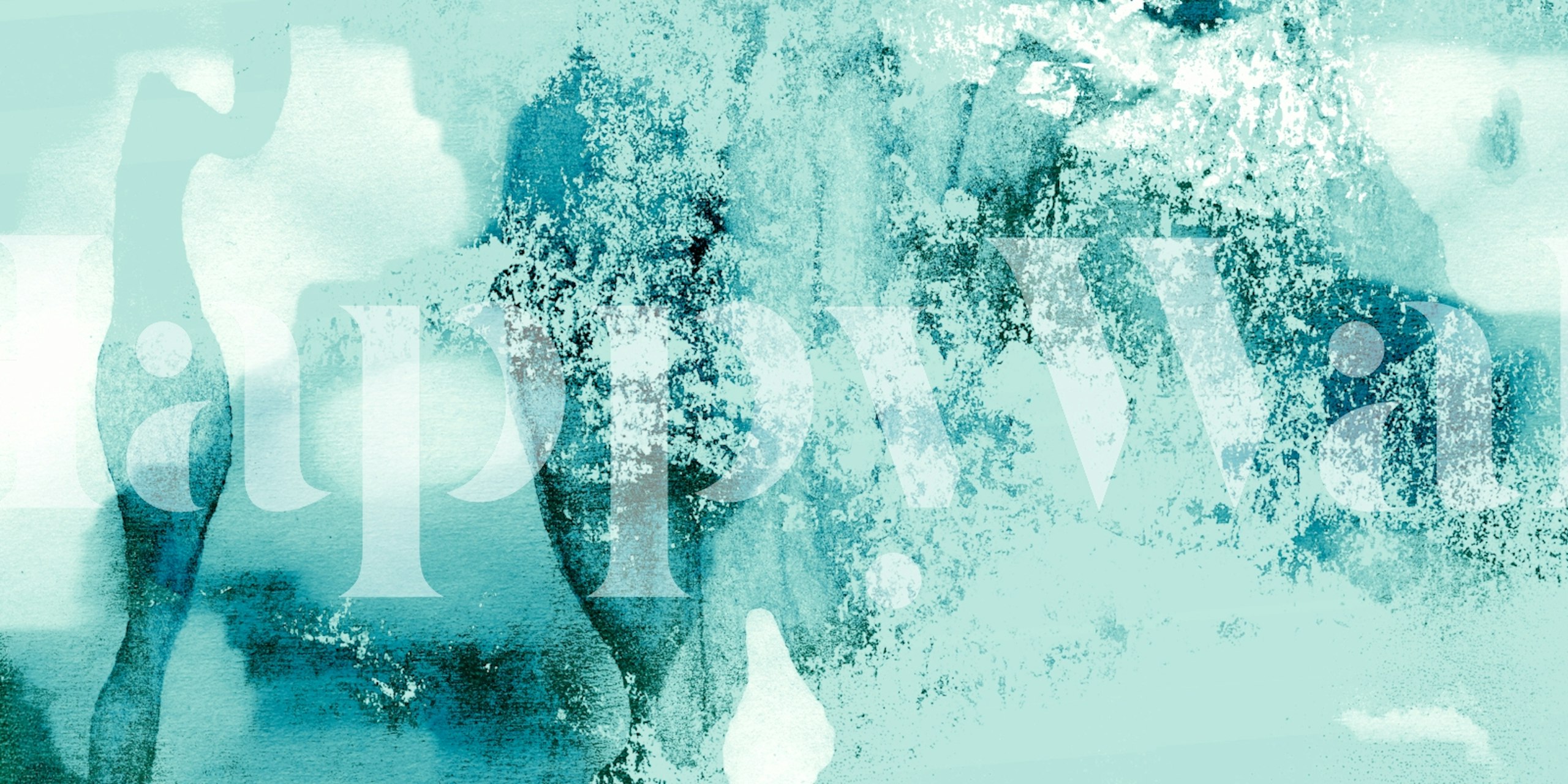 Wild Indigo Teal wallpaper in a room