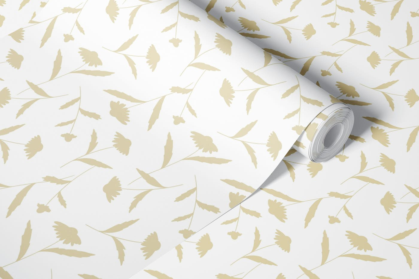 Carolina opaque beige wallpaper roll