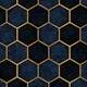 Midnight Blue Hexagons Pattern