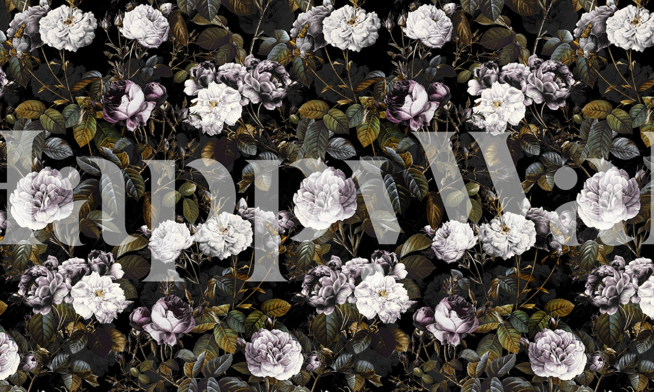 Roses Moon Garden II květinová tapeta v místnosti