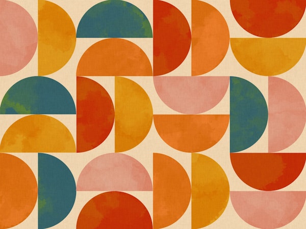 mid century vivid geometry