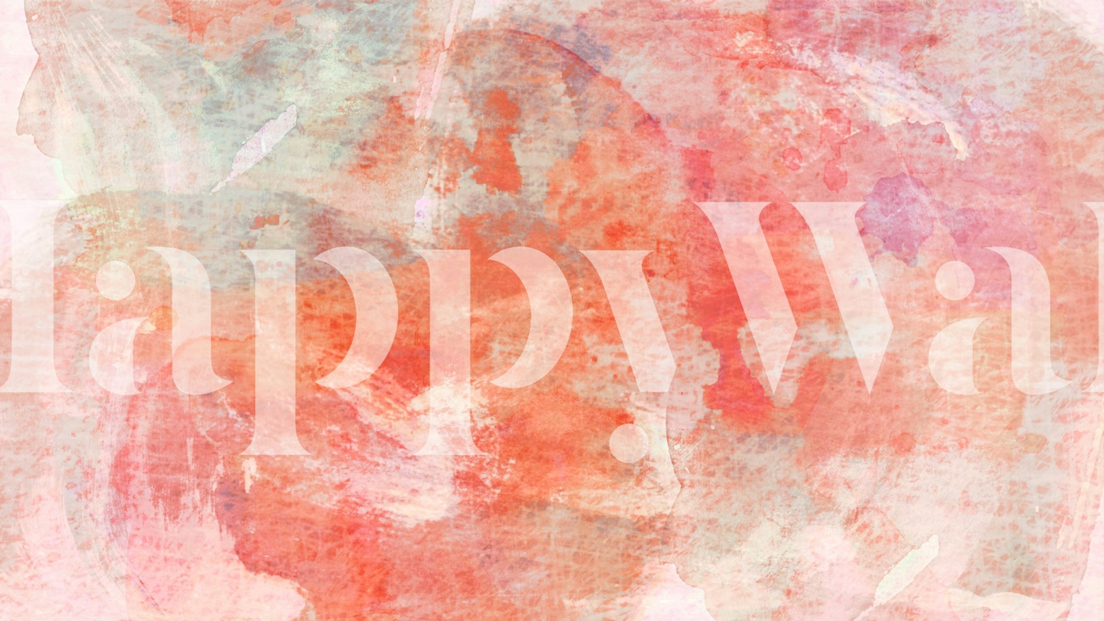 Αφηρημένη τοιχογραφία σε χρώμα Dream Coral με ιαπωνική υφασμάτινη υφή