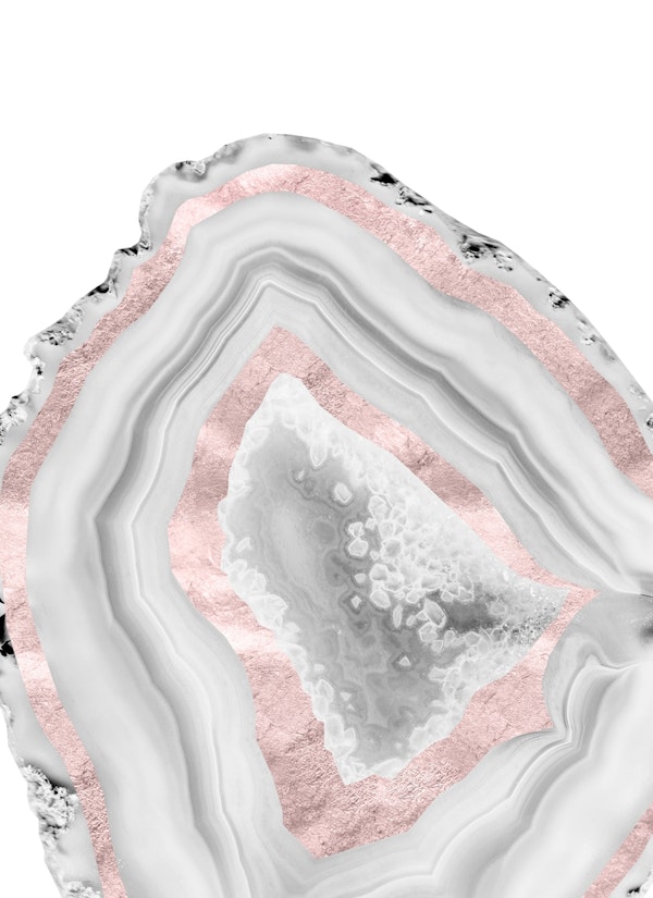 Agate Rose Gold Foil Glam 1