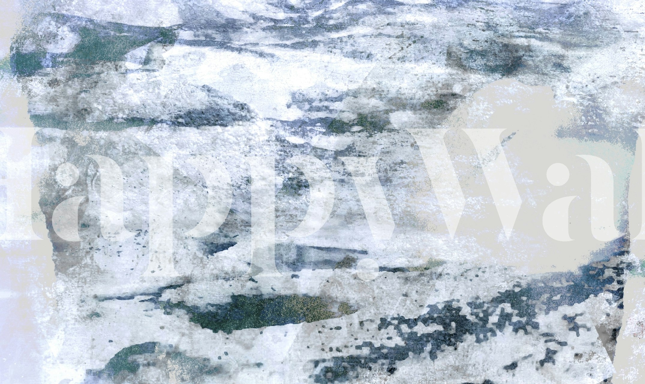 Nordic Winter Ink Splash Fabric wallpaper in a room