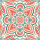 Mediterranean coastal tilework coral orange