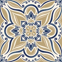 Coastal mediterranean tiles sand carta da parati