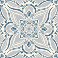 Coastal mediterranean tiles - light blue grey carta da parati