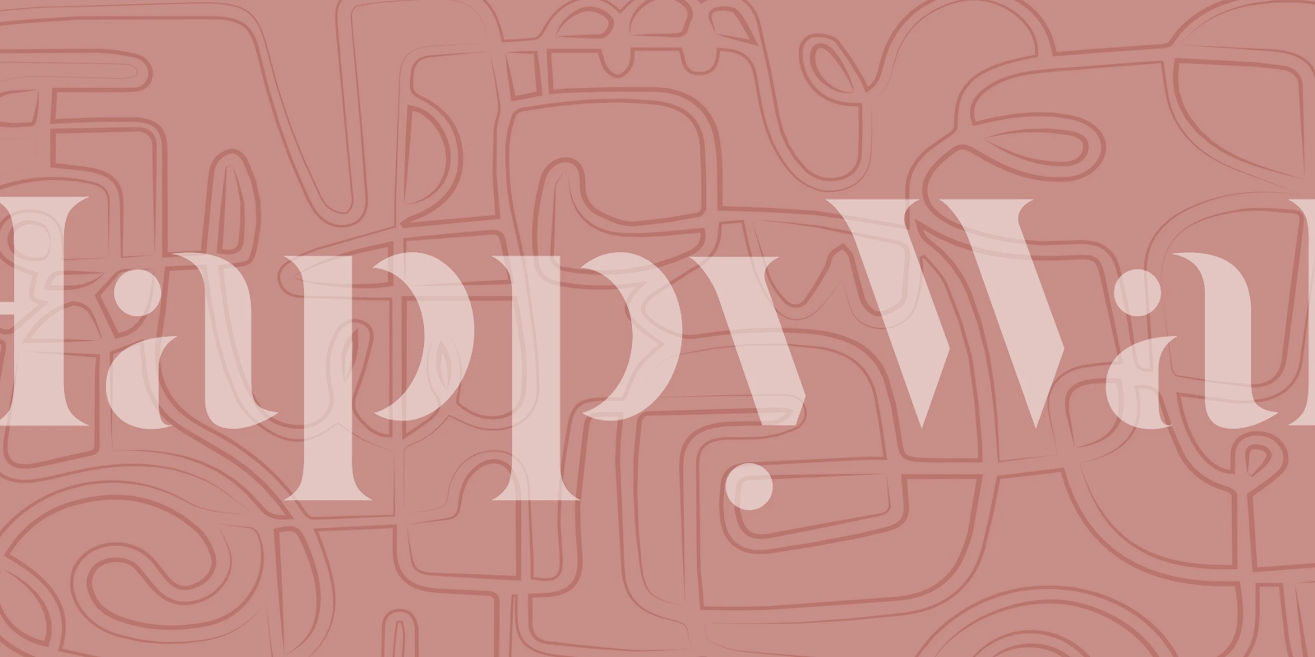 Geometric shapes in rose hues wall mural called Cubisme Rose