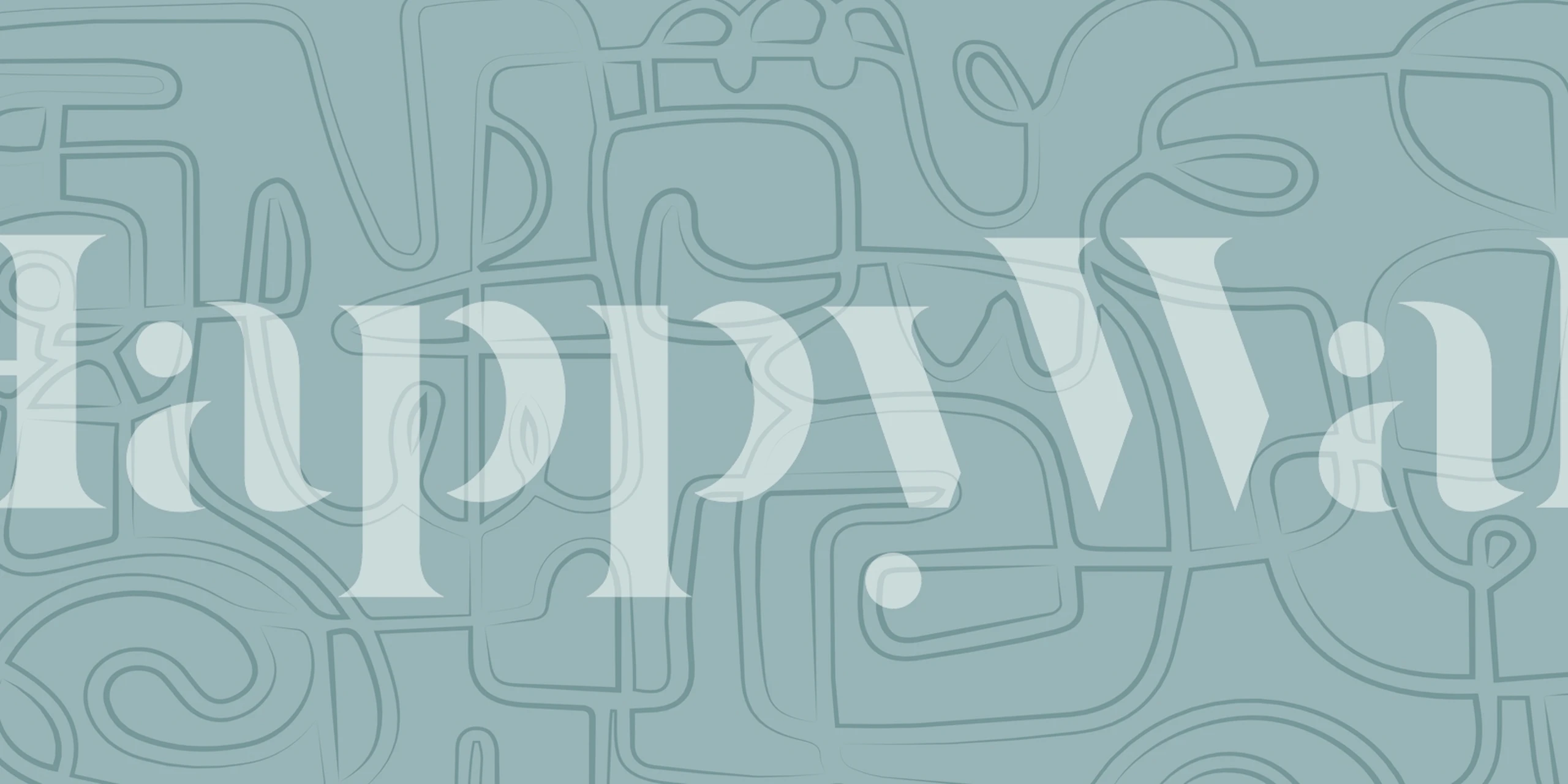 Cubisme Blue Wallpaper In A Modern Room