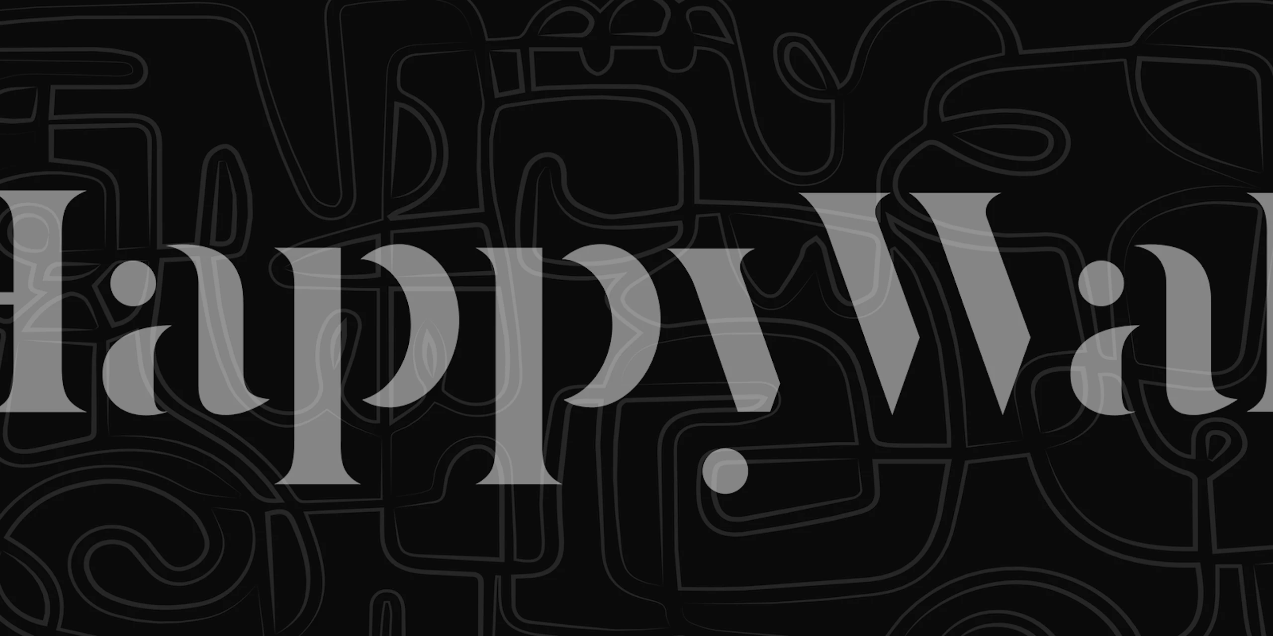 Black geometric line art pattern wallpaper