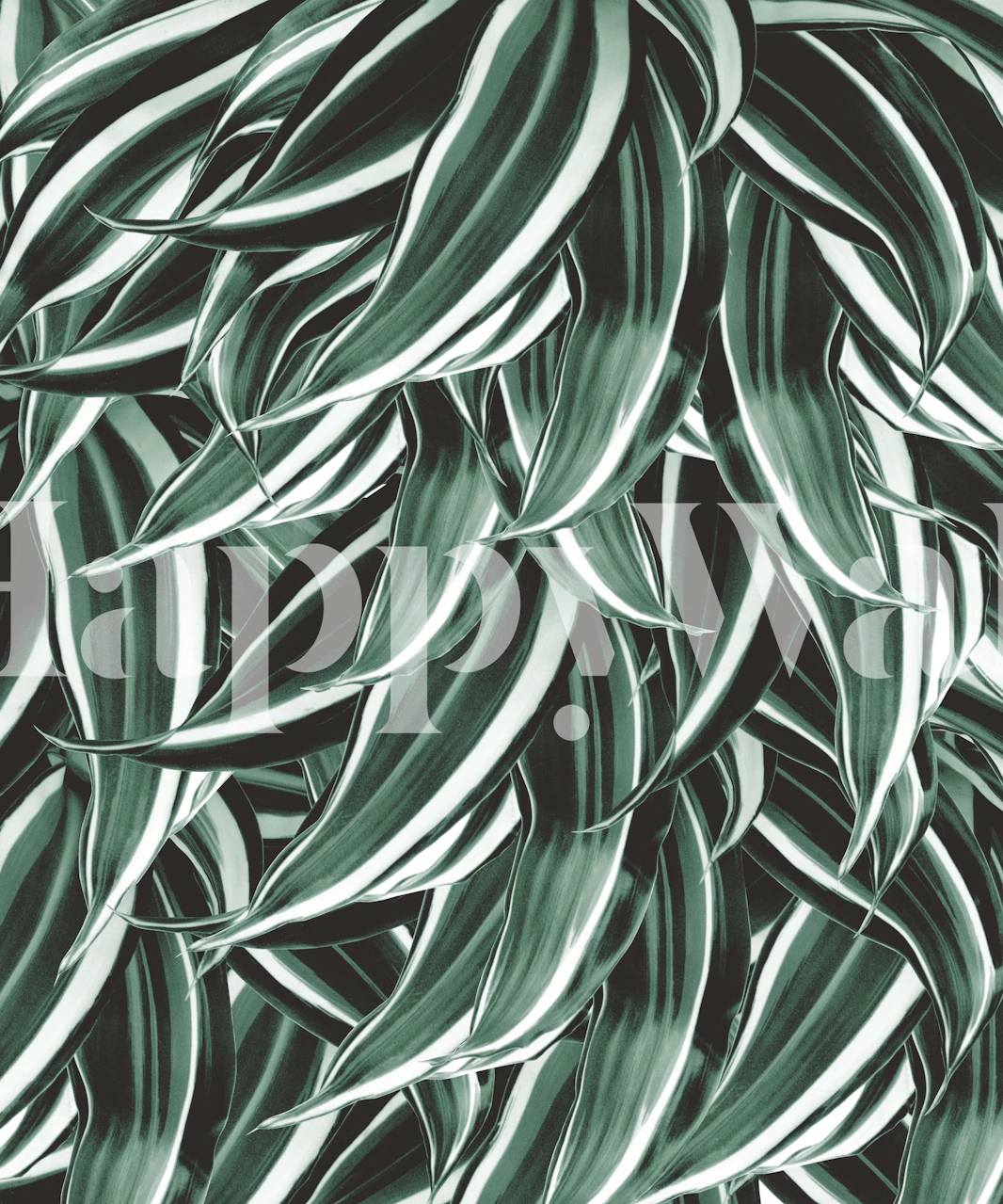 Tropical Greenery 1 Tapetdesign in einem Raum