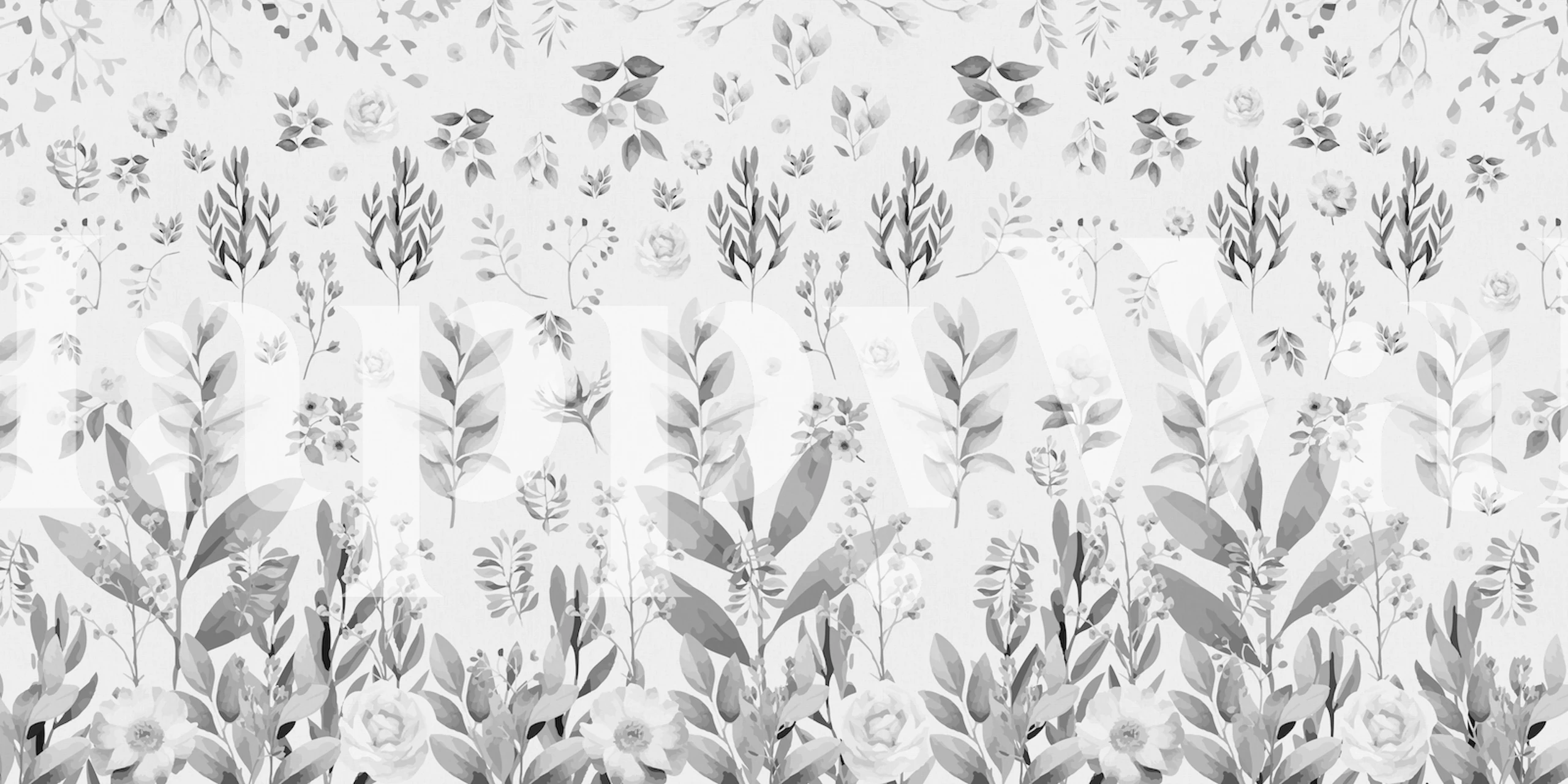 Botanic Love Black and White tapet i et rom