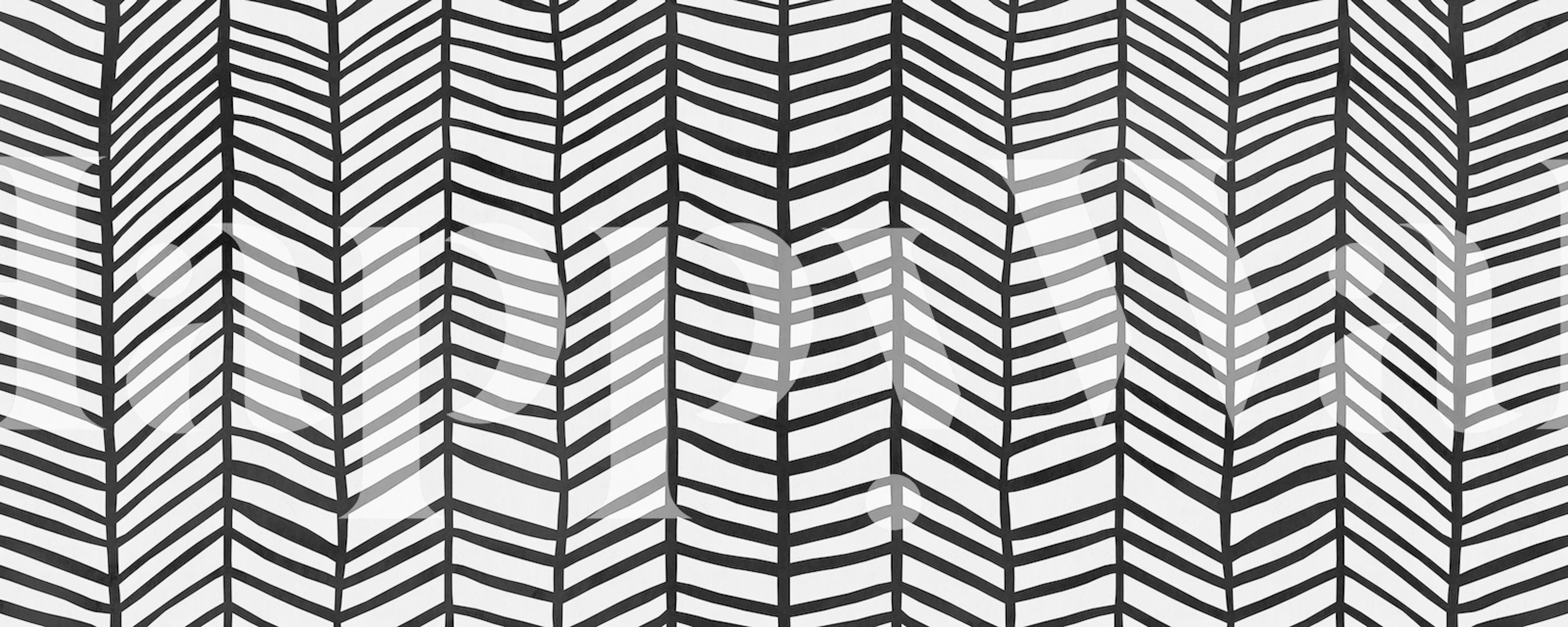 Carta da parati Wavy lines in una stanza moderna