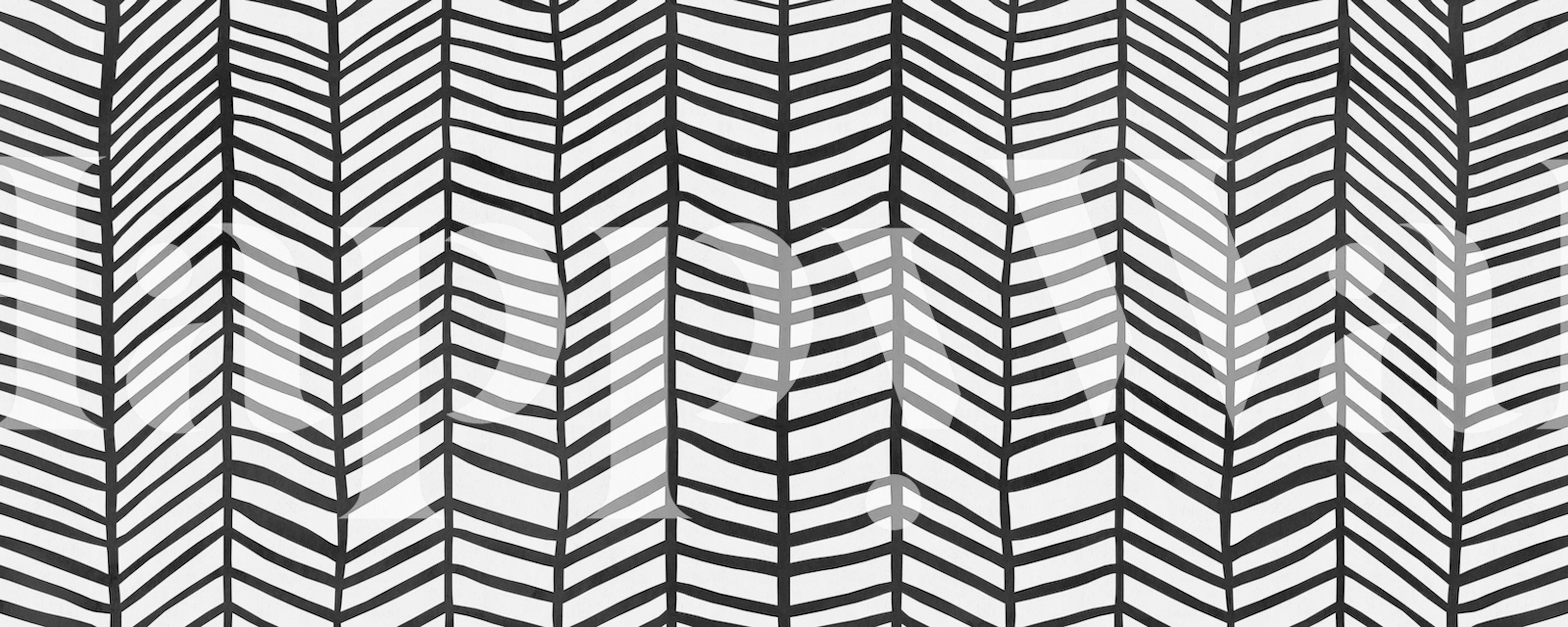 Carta da parati Wavy lines in una stanza moderna