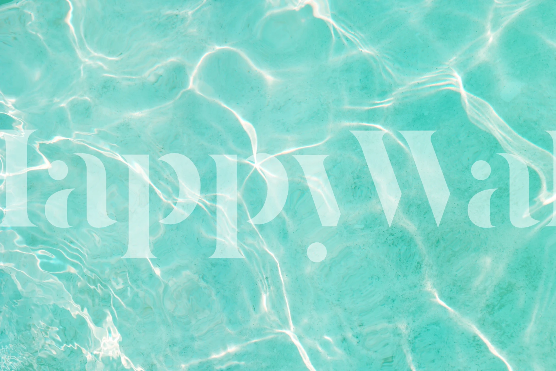 Aqua water surface with light reflections wallpaper