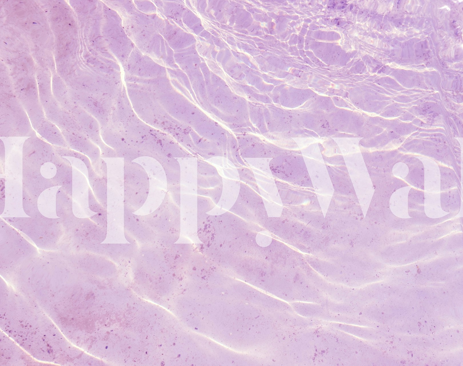 Papel de parede Soft Purple Pink Ocean Dream em um quarto