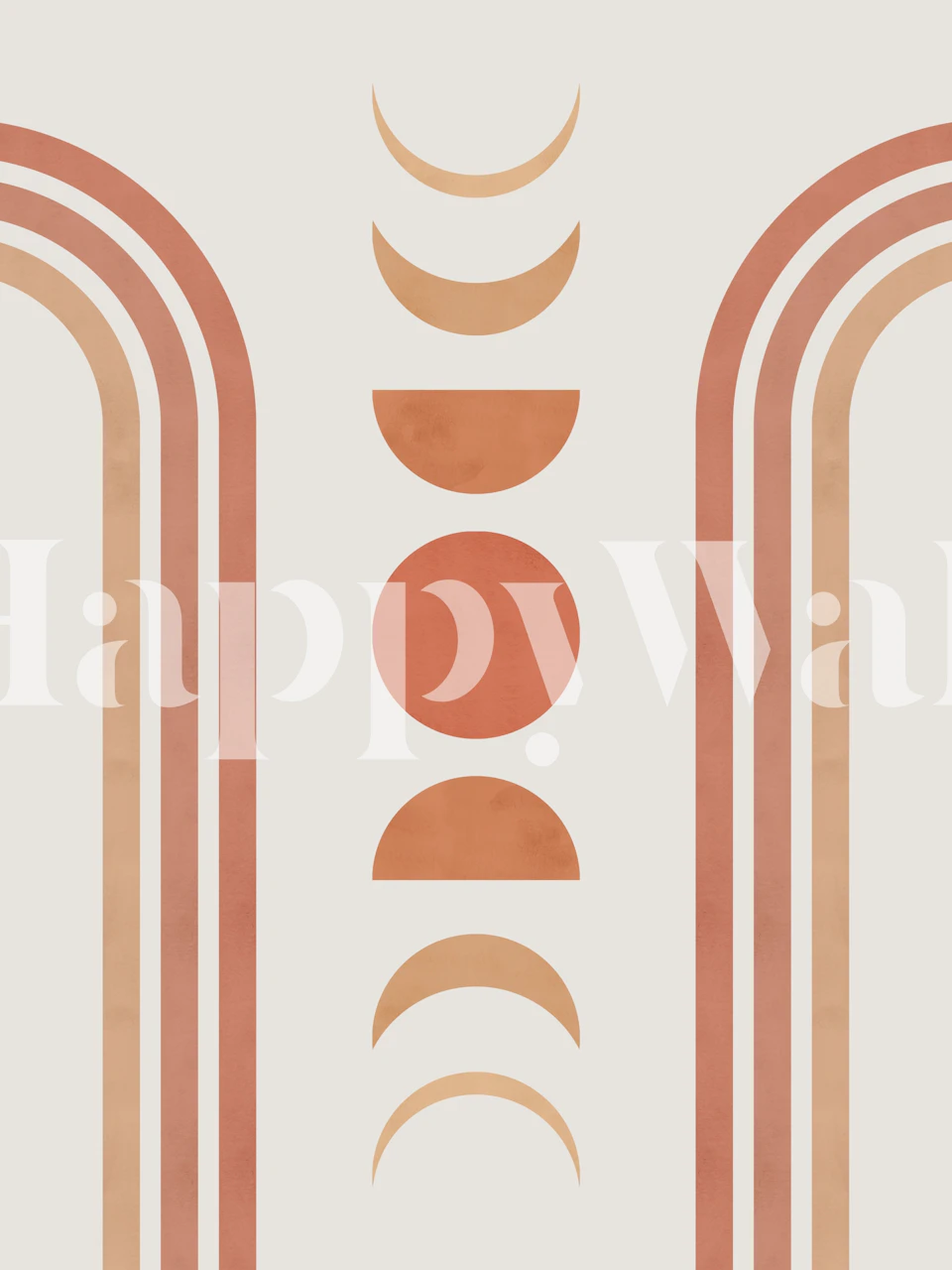 Boho lines 3 wallpaper displayed in a room