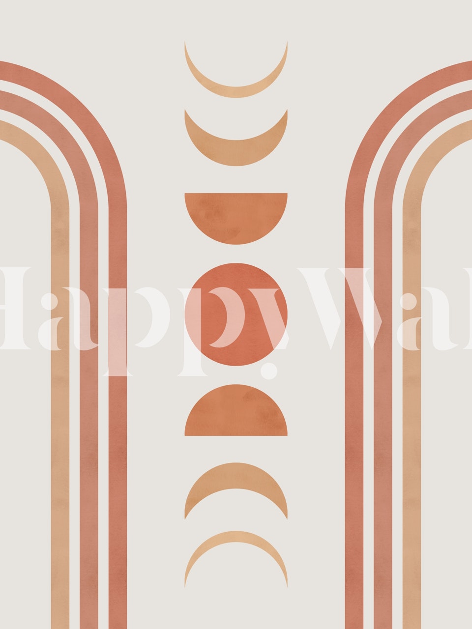 Boho lines 3 wallpaper displayed in a room