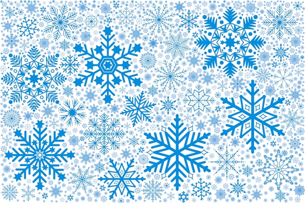 Blue Snowflakes - Light Background