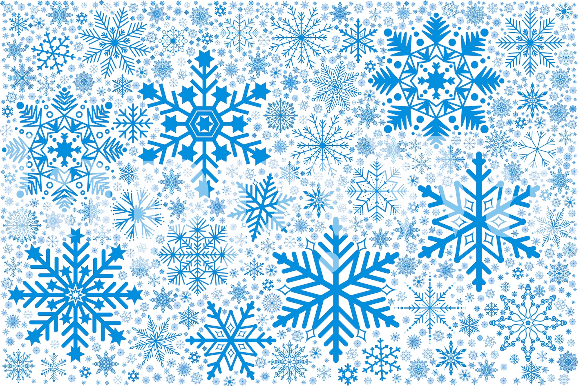 Blue snowflakes wallpaper in a light background