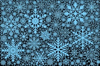 Blue Snowflakes - Dark Background tapet