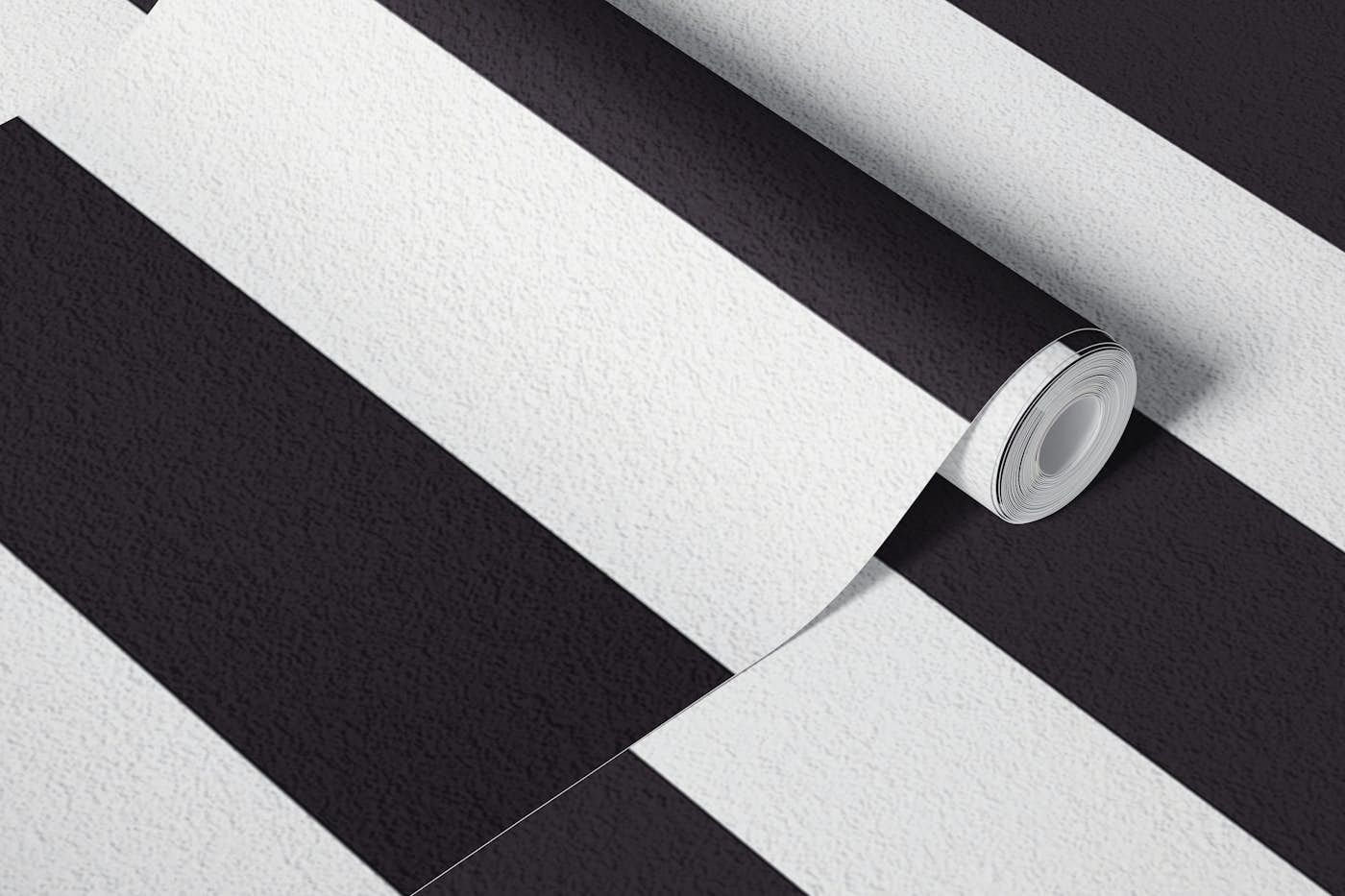 BOLD BLACK AND WHITE STRIPES wallpaper roll