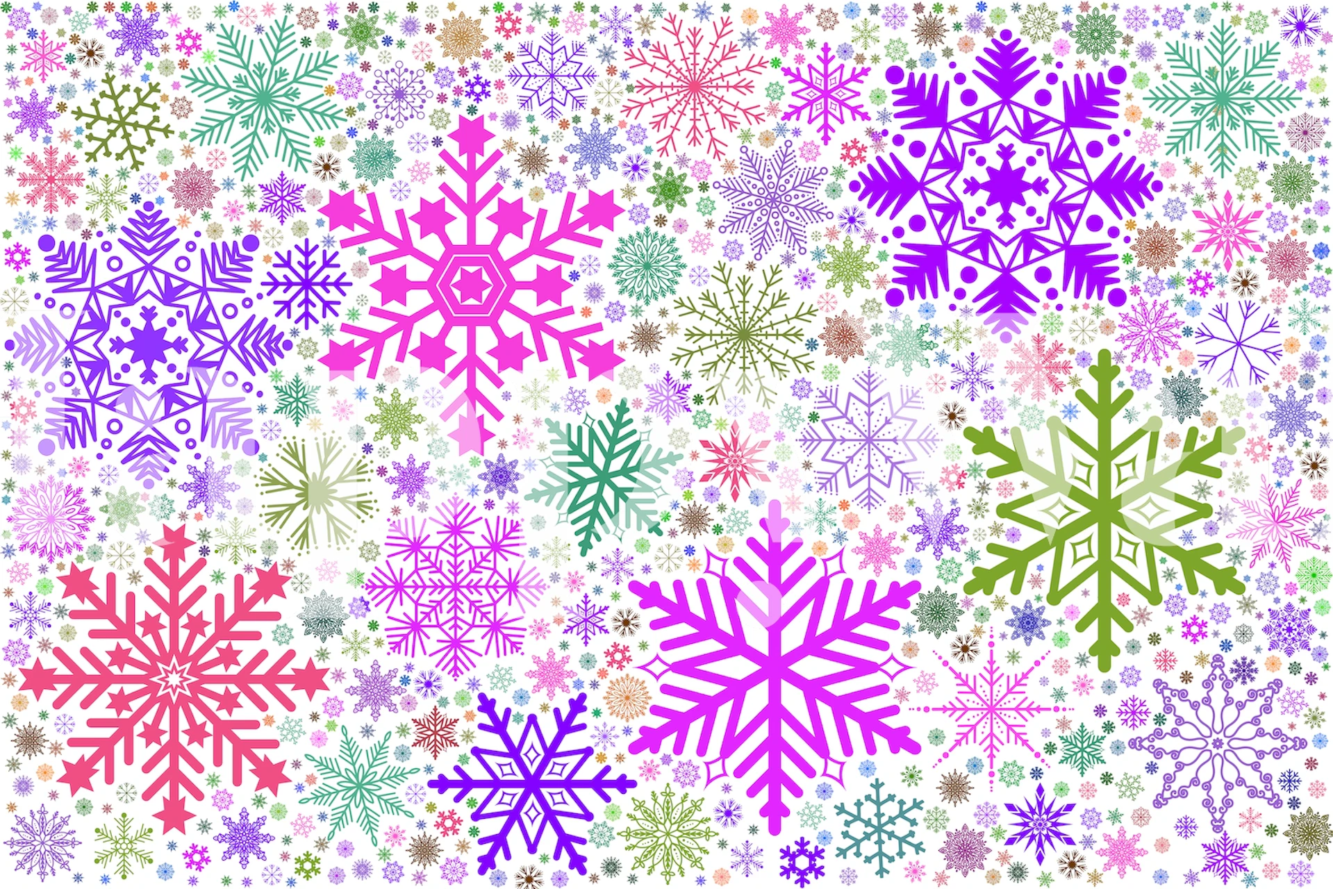 Kolorowa tapeta Snowflakes Background 9 w pokoju