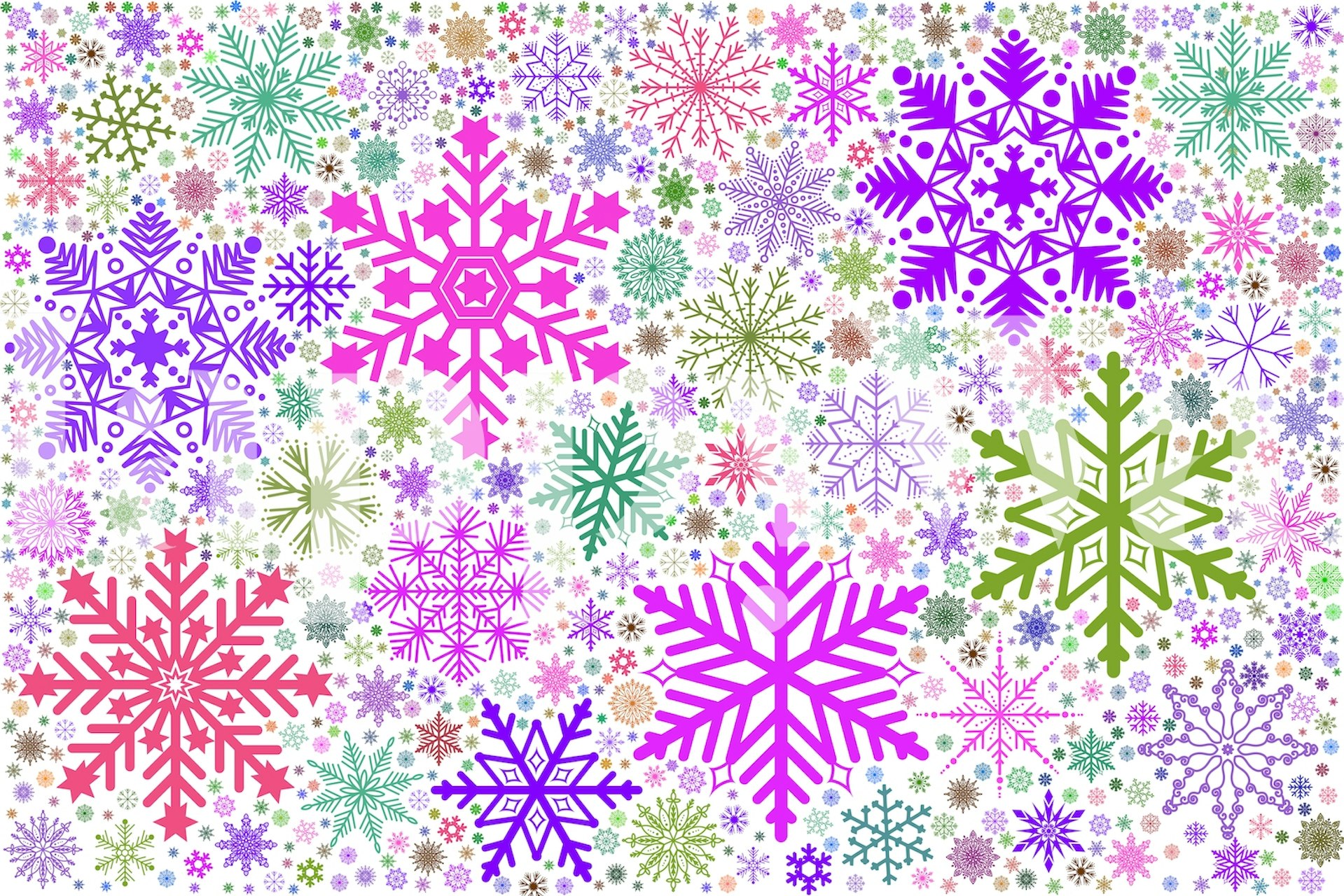 Carta da parati colorata Snowflakes Background 9 in una stanza