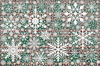 Snowflakes Design on Tartan Background 2 tapet