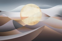 SUNNY LANDSCAPE IN COLD COLORS ταπετσαρία