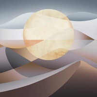 SUNNY LANDSCAPE IN COLD COLORS tapeta