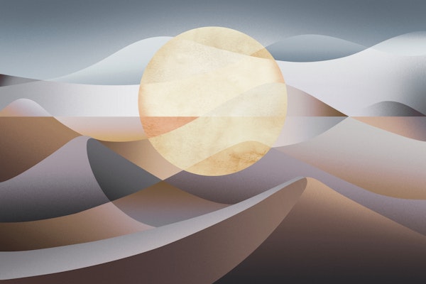 Sunny Landscape in Cold Colors